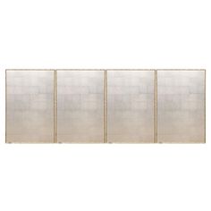 four paneled wall divider with gold trim