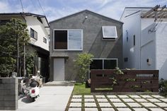 the house is made up of two different types of houses, and it's very modern