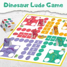 the dinosaur ludo game is ready to be played