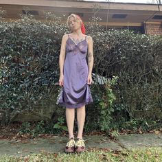 Vintage satin slip dress that I custom dyed this deep lilac slate grey color! 
Shown here on xs. Best for a medium imo but no size tag Satin Slip, Satin Slip Dress, Slate Grey, Grey Color, Size Tag, Lilac, Gray Color, Slip Dress, Women's Dress