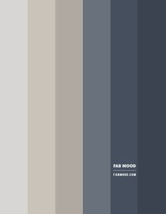 the color scheme for fab mood is shown in shades of gray, beige and black