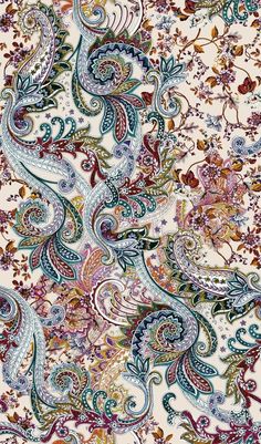 an image of a colorful paisley print fabric