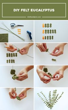 how to make a diy felt eucalyptus plant