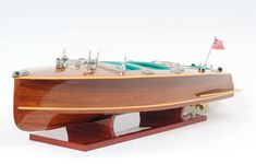 Chris Craft Triple Cockpit with Display Case, Home furniture and decor, Old Modern Handicrafts, XoticBrands Home Decor Chrome And Brass, Model Sailboat, Diy Boat, Boat Building Plans