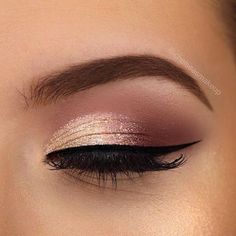 Rosa Make-up, Prom Makeup For Brown Eyes, Make Up Gold, Wedding Makeup For Brown Eyes, Day Makeup Looks, Prom Eye Makeup