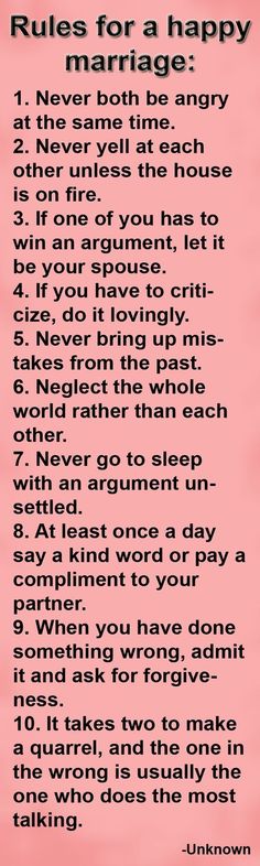 Rules For A Happy Marriage, Positive Marriage Quotes, Happy Wives Club, Love Sayings, Couple Marriage, Ayat Alkitab, Healthy Marriage, Happy Wife, Wedding Quotes