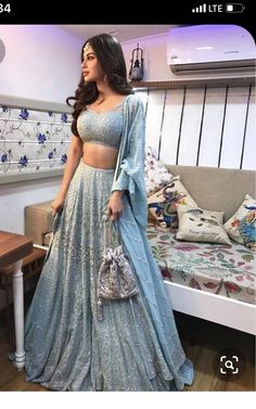 Party Outfit Casual Summer, Party Outfit Casual, Indian Bride Outfits, Lehnga Dress, Blue Lehenga, Traditional Indian Outfits