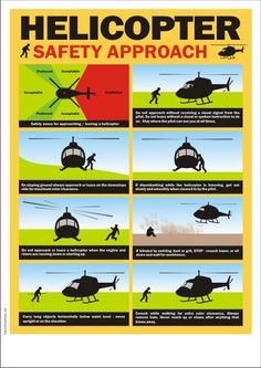 the helicopter safety approach poster is shown