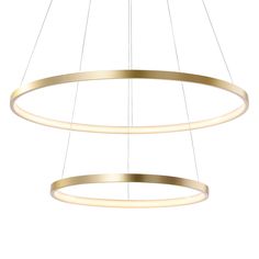 a circular chandelier with three lights hanging from the ceiling