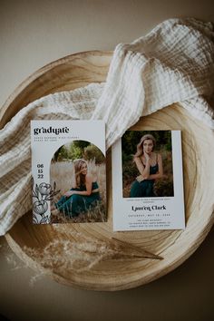 an image of a woman with long hair sitting on a wooden bowl next to a magazine