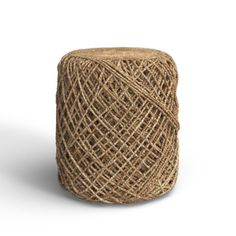 a roll of jute twine on a white background