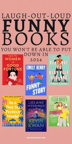 four books with the title laugh out loud funny books you won't be able to put