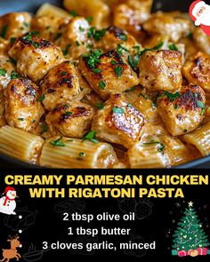 Creamy Parmesan Chicken with Rigatoni Pasta Rigatoni Pasta Recipes, Chicken Breast Pasta, Chicken Rigatoni, Creamy Parmesan Chicken, Rigatoni Recipes, Mexican Casserole Recipe, Chicken Parmesan Pasta, Rigatoni Pasta, Chicken Pasta Bake