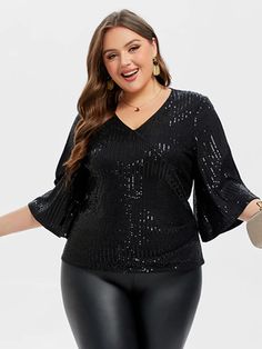 Dazzle the night away with our Sequin Cold Shoulder Blouse - the perfect blend of elegance and allure Asymmetrical Bridesmaid Dress, Plus Size Sequin, Party Pattern, Glitter Shirt, Embellished Blouse, Wrap Midi Dress, Swimwear Dress, Cold Shoulder Blouse, Plus Size Womens Clothing