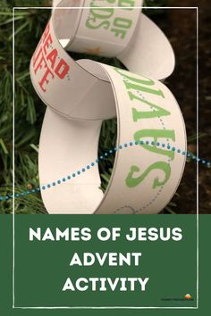 the names of jesus's adventure activity for kids to do on christmas tree branches