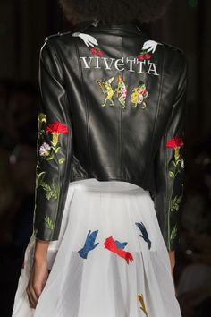 Vivetta clp RS17 6893 – The Impression Runway Photography, Patterns For Fashion, Leather Jacket Style, Clothespins, Spring 2017, Dream Clothes, Milan Fashion, Fashion Week Spring