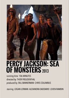 a movie poster for the film percy jackson sea of monsters 2013, starring actors