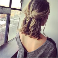 Believe it or not, there are many easy and cute braids for short hair! Dare to be daring and absolutely rock the utmost cutest braid for short hair! Long Bobs, Long Bob Hairstyles, Easy Braids, Boho Hairstyles, Hair Skin Nails, Braids For Short Hair, Hair Envy, Good Hair