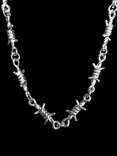 IMMORTAL JEWELRY x CYBERSPACE SHOP Solid stainless steel Waterproof No tarnish. No rust. No green skin. Chain length is 18”-21” 3” adjustable extension chain Skater Necklace, Alt Necklace, Barbed Wire Necklace, Chains Aesthetic, Emo Jewelry, Bike Jewelry, Streetwear Jewelry, Grunge Accessories, Grunge Jewelry