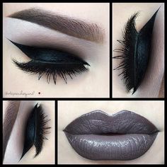 Dramatic liner Painted Ladies, Dramatic Makeup, Gothic Makeup, Goth Makeup, Gel Liner, I Love Makeup, Pretty Makeup