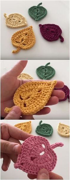 the crochet pattern is being made to look like an animal