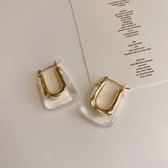 Remy Haley Earrings – Nya Rose Chic White Clip-on Earrings Gift, Chic White Clip-on Earrings For Gift, White Chic Clip-on Earrings For Gift, Chic Clear Earrings For Gift, Handmade Clear Earrings, Classic Everyday Summer Jewelry, Chic Cream Jewelry For Gift, Chic Cream Jewelry For Gifts, Chic Rectangular Everyday Earrings