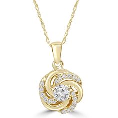 Women's pendant features 19 round cut diamonds set in solid 14k yellow gold. The larger stone is approx. 1/3ct. An 18" chain is included. Dancing Diamond, Gold G, G H, Vintage Diamond, Quality Diamonds, Diamond Solitaire, Diamond Pendant, Luxury Jewelry