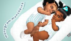 an animated image of two children laying on a bed with the caption'i love you mom and dad '