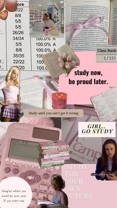 Vision Board Pink Academia, Stationery Obsession, Study Hacks, Hacks And Tips, Manifesting Vision Board, Academic Motivation, Motivation Board