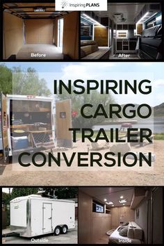 the inside of a cargo trailer is shown