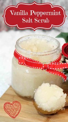 Peppermint Scrub, Salt Scrub Diy, Salt Scrub Recipe, Diy Sugar Scrub Recipe, Salt Scrubs, Bath Scrubs, Body Scrub Recipe, Sugar Scrub Homemade, Homemade Scrub