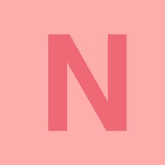 the letter n is made up of pink and black letters on a light pink background