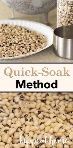 quick - soak method for cooking beans in the kitchen or on the stovetop