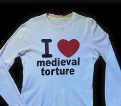 I Love Medieval Torture Sweater Shirt Outfit Easy 30 day return policy Collared Shirt Reference, Styling T Shirts, Funny T-shirts, Sweater Shirt Outfit, Cute Clothes Ideas, Diy Shirt Ideas, Riot Grrrl Outfits, Vinyl Shirt Ideas, Patchwork Tshirt