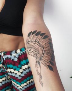 Indian Riding Horse Tattoo, Small Native American Tattoos, Native American Sleeve Tattoo, Native American Tattoos For Women, Punchy Tattoos, Guide Tattoo, India Tattoo