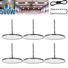 6x 600w led high bay light fixture with chain for indoor lighting and ceiling