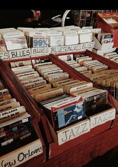 an old record store with many records on display