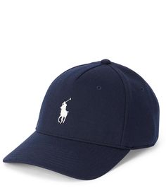 From Polo Ralph Lauren&#x2C; this cap features:signature embroidered Pony at the front"Polo Ralph Lauren" embroidery and an adjustable snapped strap at the backseamed billfive-panel constructionembroidered ventilating eyeletsmesh sweatband at the interior22¾" inner circumferencecotton/polyesterspot cleanImported. Retro Hats Men, Hats For Men Caps, Navy Curved Bill Hat With Embroidered Logo, Navy Hat With Embroidered Logo And Curved Visor, Classic Baseball Cap With Embroidered Logo, Classic Embroidered Logo Snapback Hat, Classic Embroidered Snapback Hat, Classic Hat With Embroidered Logo, One Size, Classic Hat With Embroidered Logo, One Size Fits Most