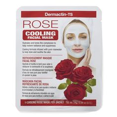 Rose Cooling Facial Sheet Mask for just $4 Real Rose Petals