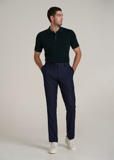 Purl Knit Polo for the Tall Man with Style Refined Relaxation Elevate your casual look with our Purl Knit Tall Men's Polo Shirt. This isn't just an extra-long polo shirt—it's a statement of sophistication made with the taller guy in mind. The modern fit and longer-than-hip length ensure a sleek silhouette without sacrificing comfort. Whether it’s for a smart-casual meeting or a weekend getaway, this men's tall polo shirt, with its ribbed hem and cuffs, ensures you stand out in the best way possi