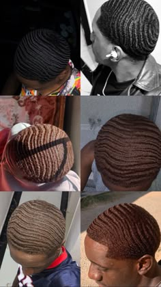 Waves Hairstyle Men Color, Brown Waves Hair Black Men, Dyed Waves Black Men, Brown Hair Colors Men, Brown Hair Dye Men, Waves 360, Dyed Waves, 360 Waves Men, 360 Waves Hair