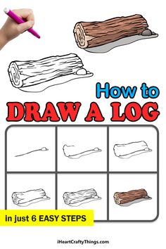 how to draw a log in just 6 easy steps with pictures and instructions for beginners