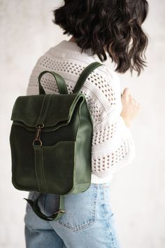 Handmade Leather Bag Woman, Leather Backpack Women, Mini Leather Backpack, Laptop Backpack Women, Leather Backpack For Men, Mini Backpack Purse, Leather Laptop Backpack