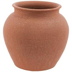 a large clay vase is shown on a white background for use as a planter