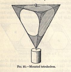 a drawing of a triangular object with an upside down point on the top and bottom