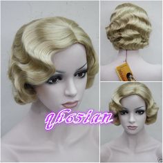 Ladies Short wig Classy Vintage Curly Wavy-Style Wig in Black/Brown/Blonde Wigs Blonde Wigs, Wavy Style, Classy Vintage, Brown Blonde, Ladies Short, Brown To Blonde, Blonde Wig, Short Wigs, Wig Cap