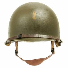 an army helmet is shown on a white background