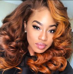 Luxury Hair Extensions, Copper Blonde, Curls Hairstyles, Raw Hair, Auburn Hair, Luxury Hair, Hair Life, Fall Hair Colors, Hair Game