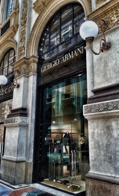 the storefront of an italian fashion store