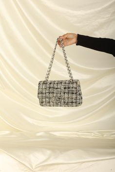 ?ÿCONDITION: GOOD VINTAGE .?ÿ A gorgeous Chanel Tweed Double Flap just in time to wear for the fall season. This black and white piece has little pops of color intertwined throughout the bag all tied together with silver hardware. The bag can be dressed up or down and can be the perfect compliment to?ÿany outfit! You can fit your phone, sunglasses, keys, wallet, and a few of your other smaller essentials.?ÿ Crafted in 2003-2004 Strap drop: 17"?ÿ 10" L x 2.5" W x 6" H Please note: Interior leather and chain leather has been repainted. Hairline scratches on hardware. Some fabric darkening on edges and corners.?ÿPlease refer to photos for more details. In order to meet the current demand and given the?ÿnature of sourcing inventory, all sales are final. Please be sure to review all pictures an Chanel Tweed, Girl Backpacks School, Bottega Veneta Shoulder Bag, Handbag Wallet, Louis Vuitton Shoes, Dior Shoes, Wallet Accessories, Girl Backpacks, Vuitton Bag